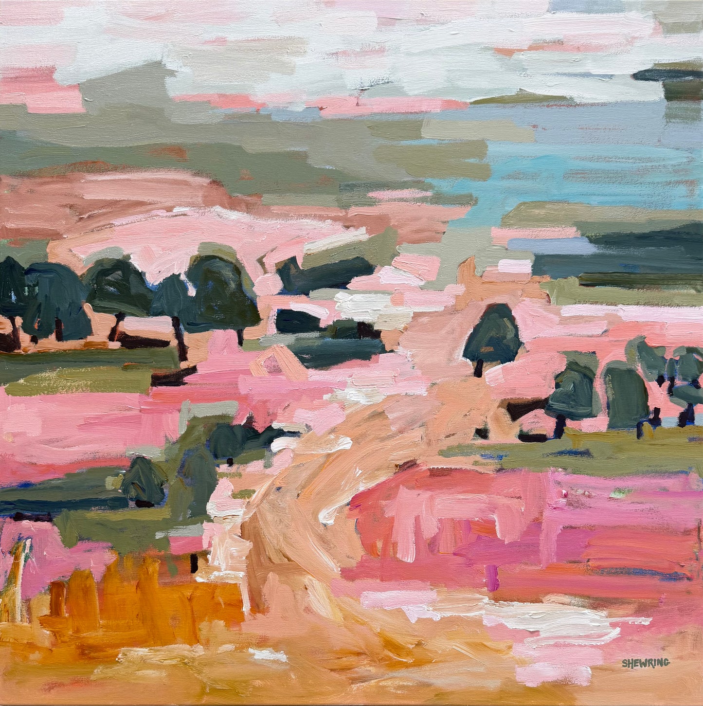Summertime With You 103x103cm FRAMED