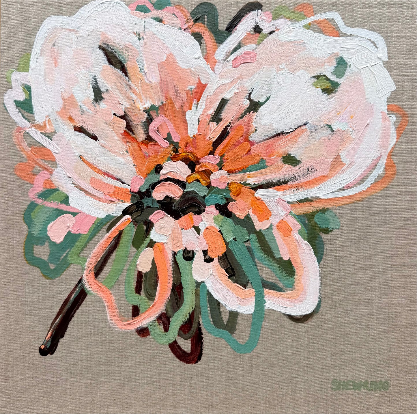 Sunday Morning 53x53cm FRAMED