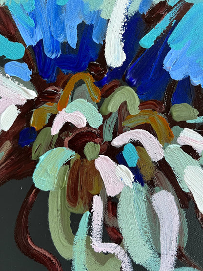 Sunlit Blue 63x63cm FRAMED