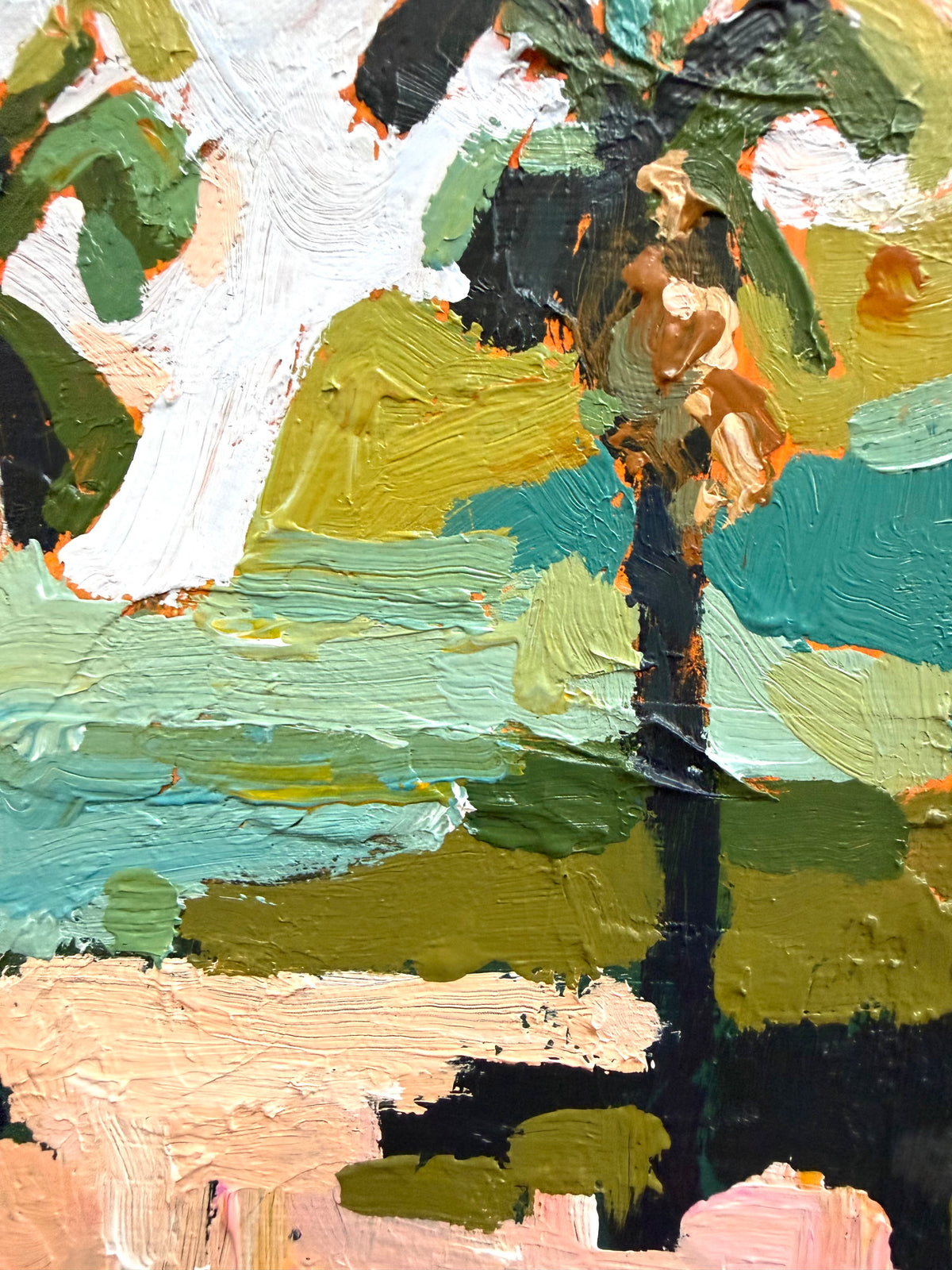 Sunlit Palms 28 x 23 cm FRAMED