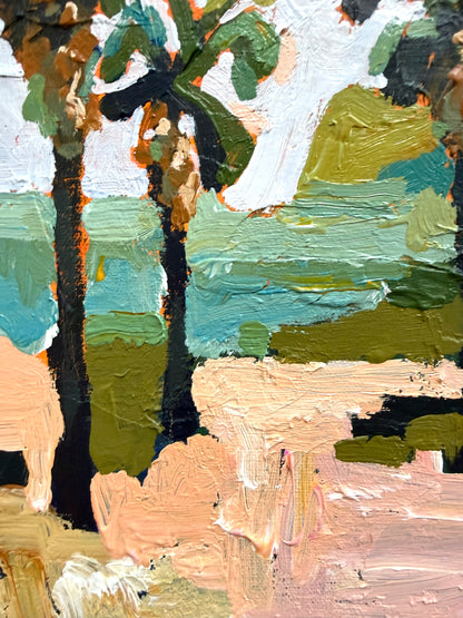 Sunlit Palms 28 x 23 cm FRAMED