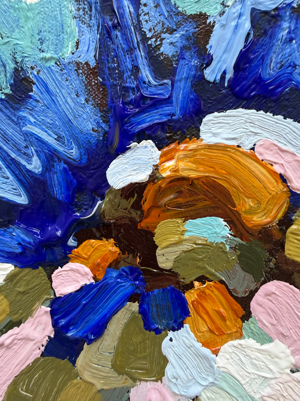 Sunny Blue 43 x 43 cm FRAMED ***Exclusively available at Mynt Gallery in Canterbury VIC***