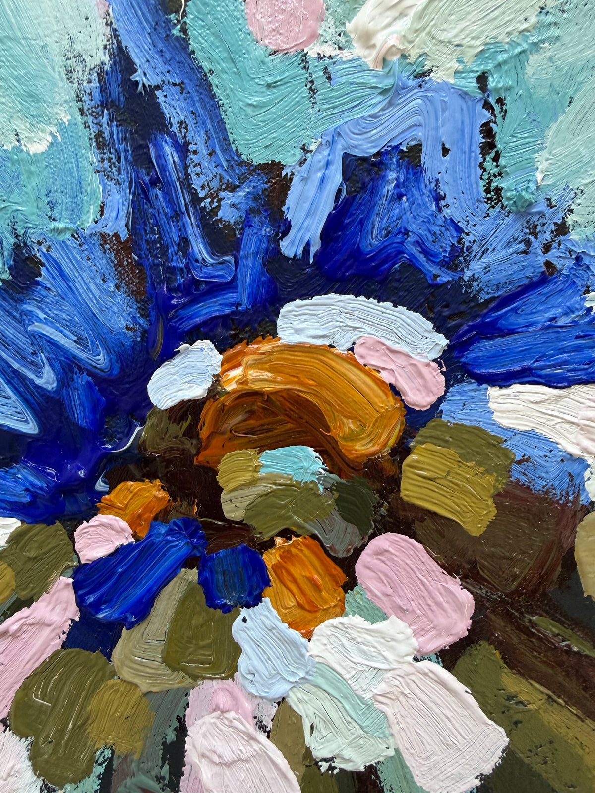 Sunny Blue 43 x 43 cm FRAMED ***Exclusively available at Mynt Gallery in Canterbury VIC***