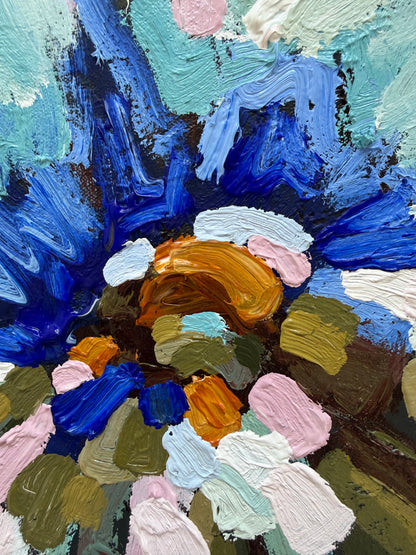 Sunny Blue 43 x 43 cm FRAMED ***Exclusively available at Mynt Gallery in Canterbury VIC***