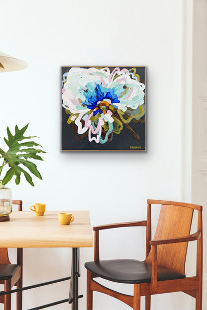 Sunny Blue 43 x 43 cm FRAMED ***Exclusively available at Mynt Gallery in Canterbury VIC***