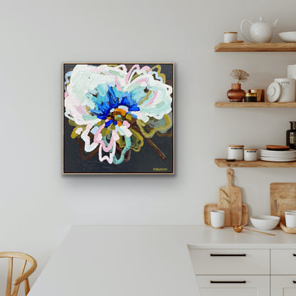 Sunny Blue 43 x 43 cm FRAMED ***Exclusively available at Mynt Gallery in Canterbury VIC***