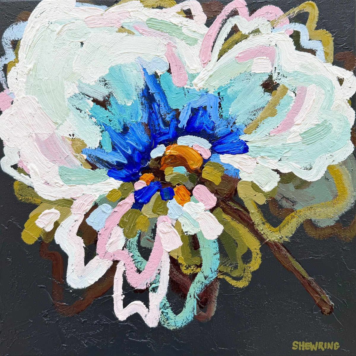 Sunny Blue 43 x 43 cm FRAMED ***Exclusively available at Mynt Gallery in Canterbury VIC***