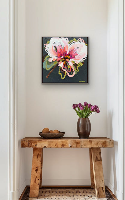 Sunny Pink 43 x 43 cm FRAMED ***Exclusively available at Mynt Gallery in Canterbury VIC***