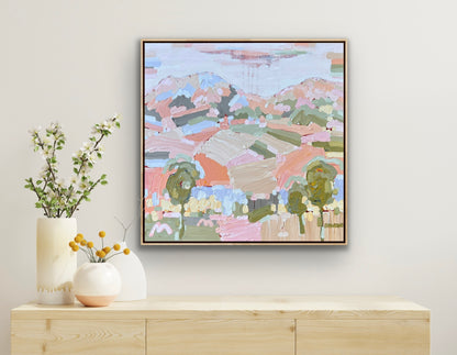 Sunset Fields 53x53cm FRAMED **SOLD exclusively at JUMBLED Online**