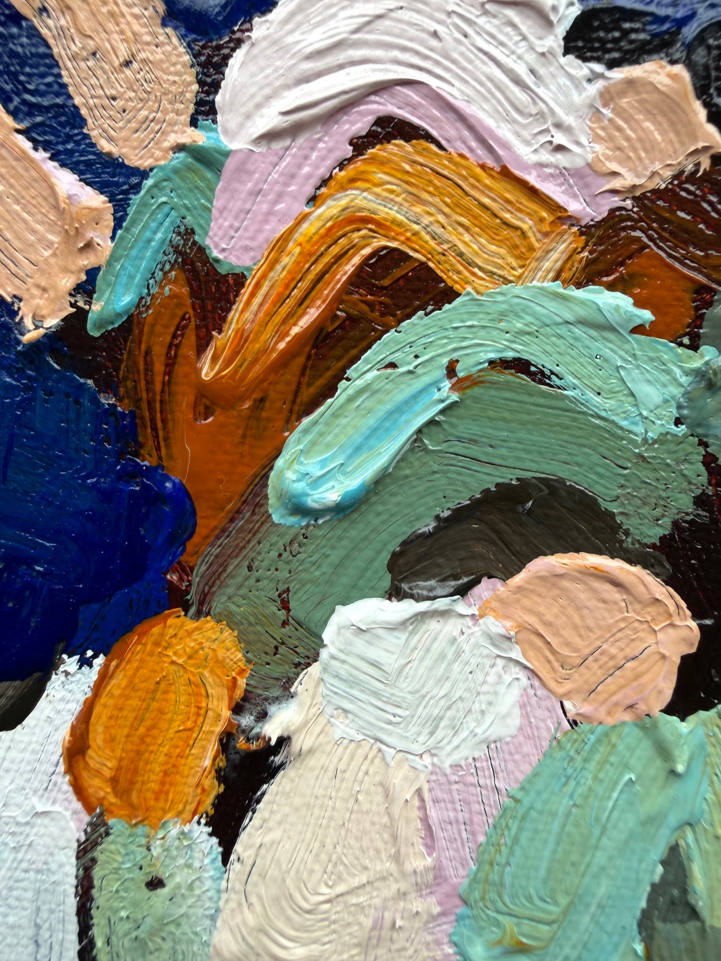 Sweet Blue 53x53cm FRAMED