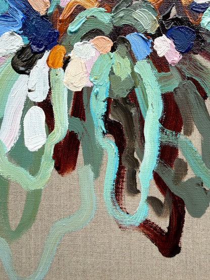 Sweet Blue 53x53cm FRAMED