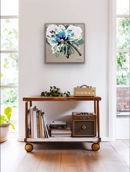 Sweet Blue 53x53cm FRAMED