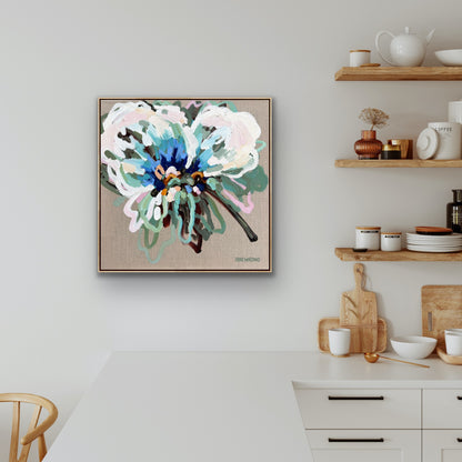 Sweet Blue 53x53cm FRAMED