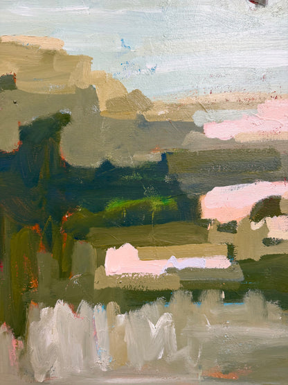 Under The Palms 103x103cm FRAMED