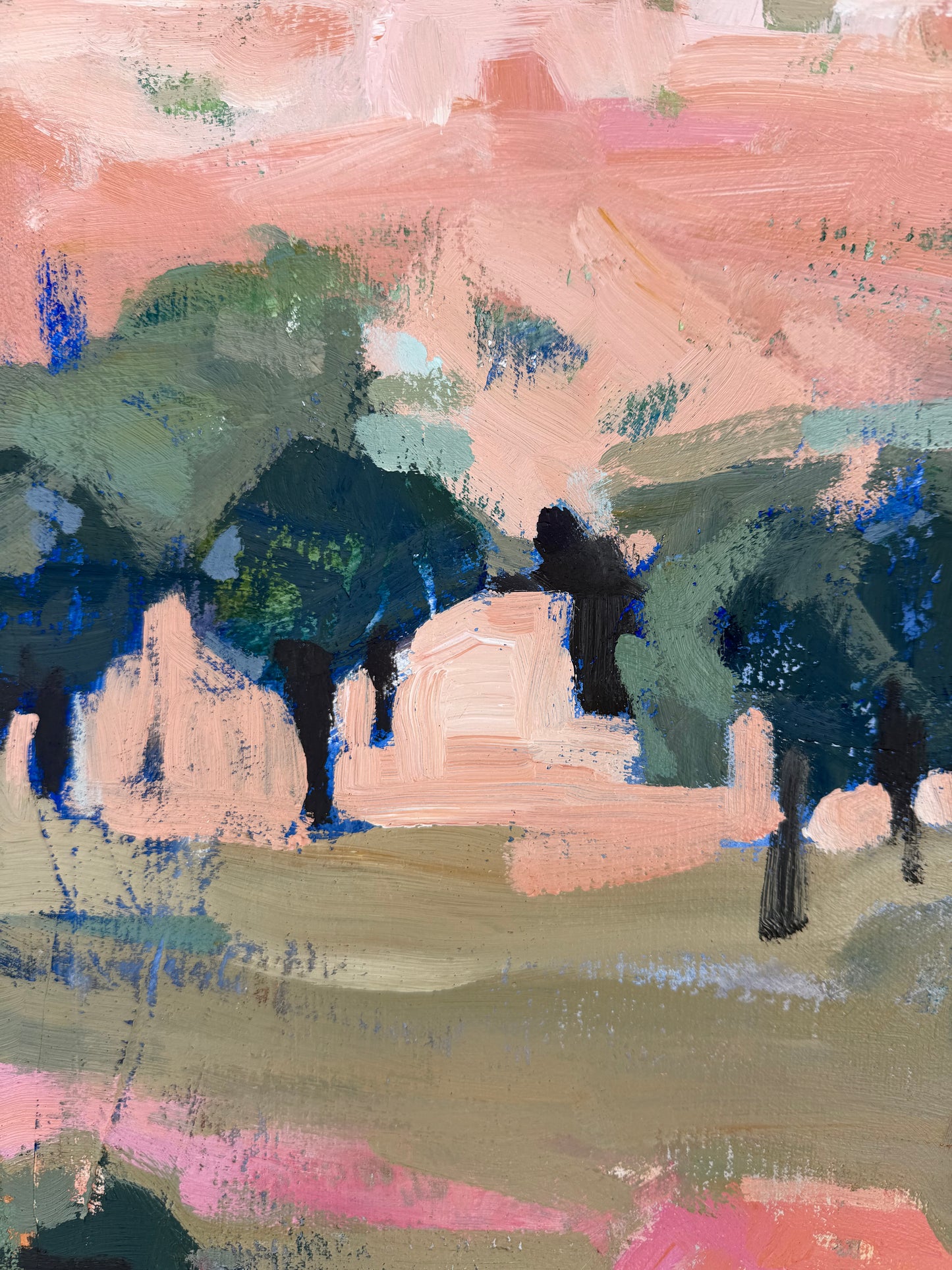 Under The Summer Sun 103x103cm FRAMED