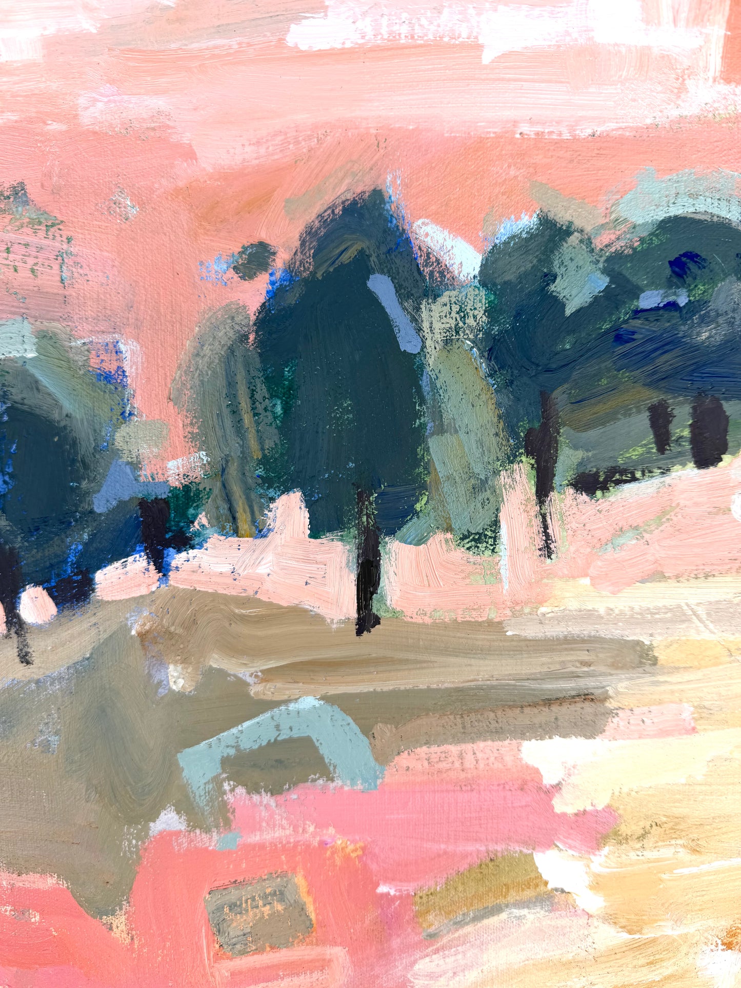 Under The Summer Sun 103x103cm FRAMED