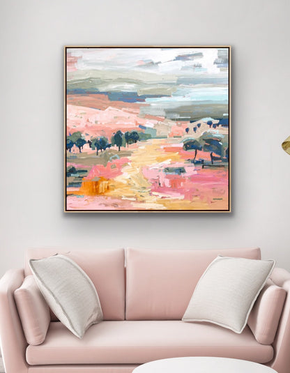 Under The Summer Sun 103x103cm FRAMED