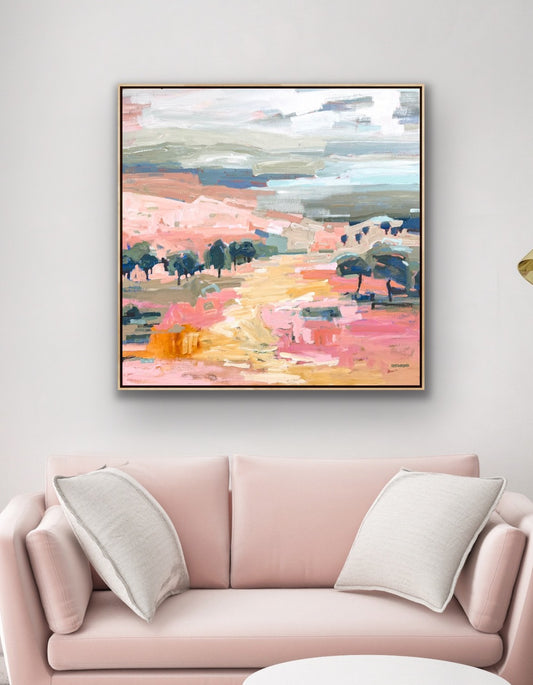 Under The Summer Sun 103x103cm FRAMED