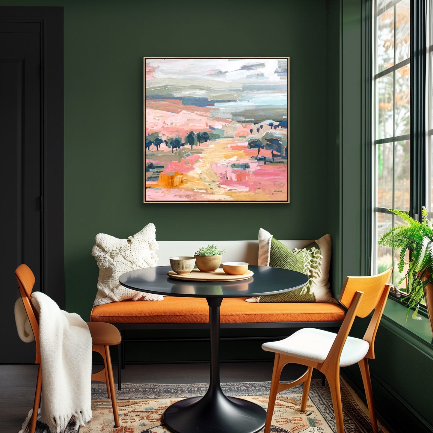 Under The Summer Sun 103x103cm FRAMED
