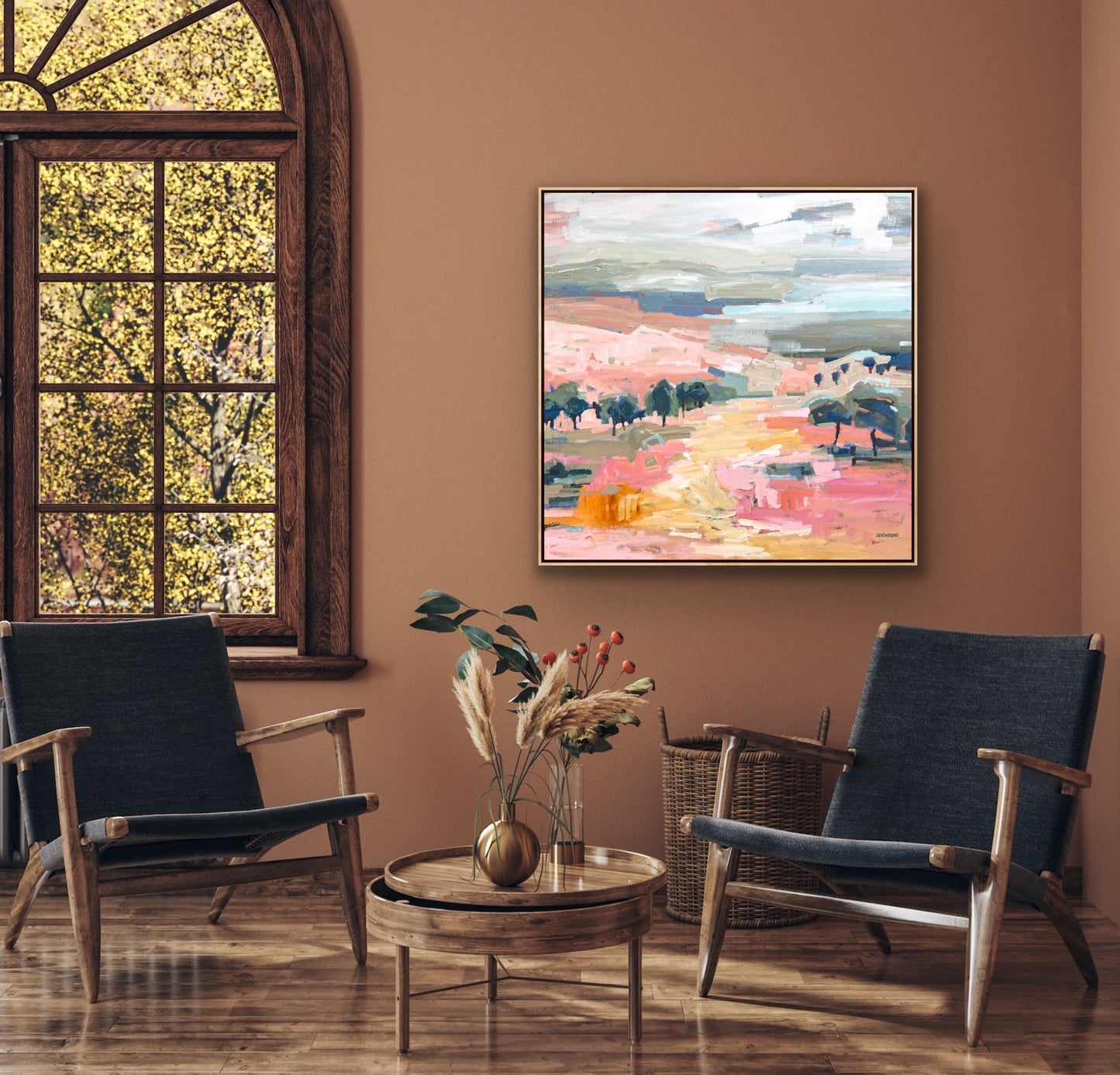 Under The Summer Sun 103x103cm FRAMED