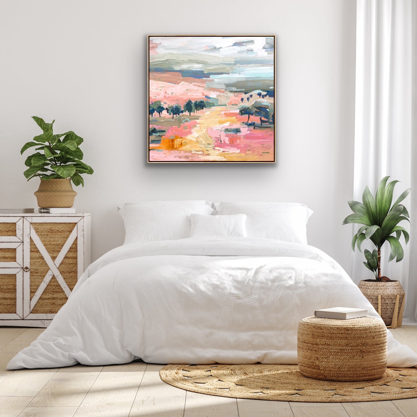 Under The Summer Sun 103x103cm FRAMED