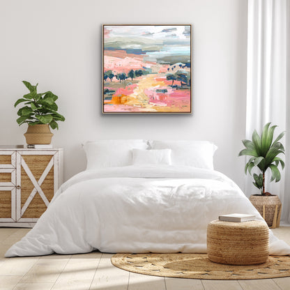 Under The Summer Sun 103x103cm FRAMED