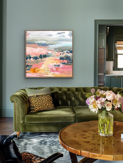 Under The Summer Sun 103x103cm FRAMED