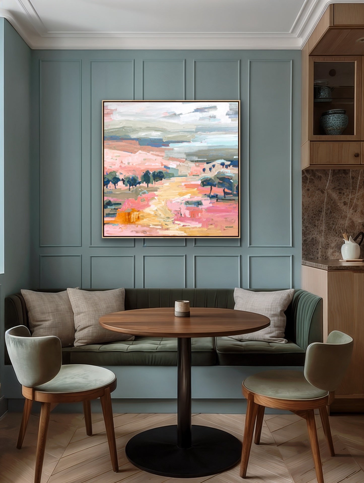 Under The Summer Sun 103x103cm FRAMED