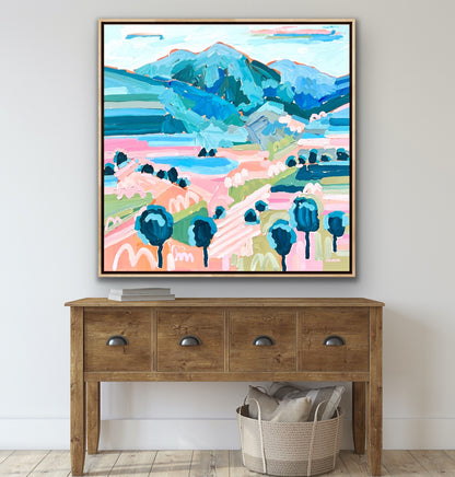 Countryside Love 110x110cm FRAMED ***Exclusively at JUMBLED Online - SOLD