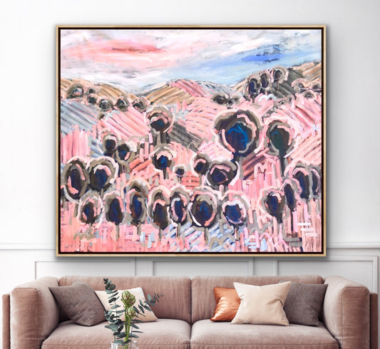 Fields Of Love 153x133cm FRAMED SOLD