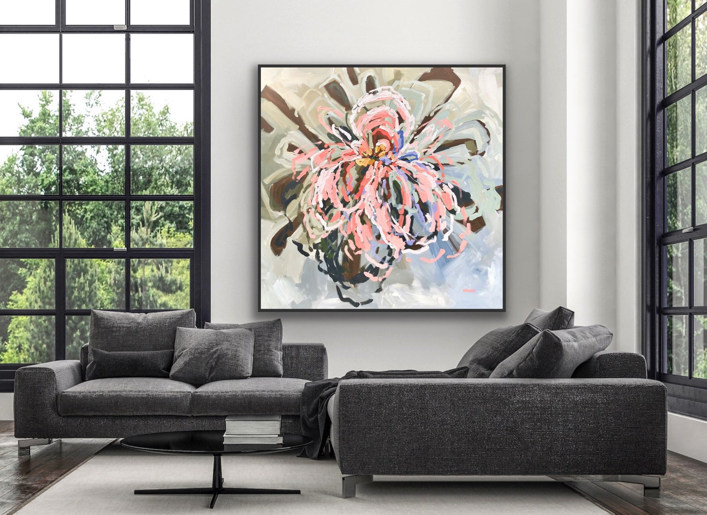 Sweethearts In Love 153x153cm FRAMED SOLD