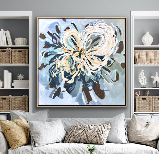 Winter Sun 150x150cm FRAMED SOLD
