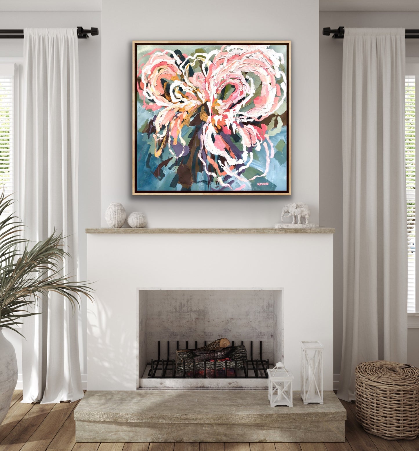 Love Passion 87x84cm (or can be 84x84cm) FRAMED SOLD