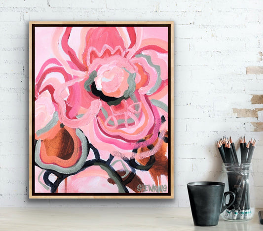 Union In Pink 28x23cm Framed SOLD